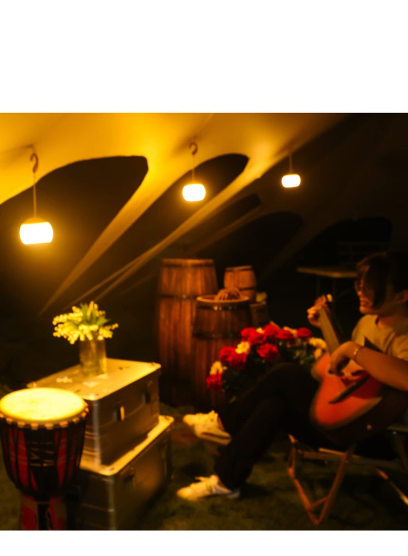 Rechargeable LED Camping Lantern with 4 Light Modes, Waterproof and Battery Operated, Ideal for Outdoor Activities, Hiking, Garden Parties, and Patios with Hanging Hook - Image 4