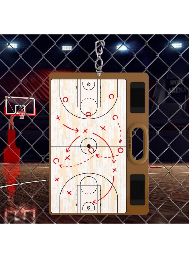 Scribbledo Basketball dry Erase Board for Coaches Double Sided Basketball Whiteboard Coaching Board Equipment Includes 2 White Board Markers for the Basketball Accessories Making it the Perfect Coach Gifts - Image 5