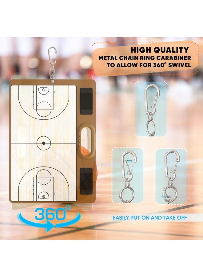 Scribbledo Basketball dry Erase Board for Coaches Double Sided Basketball Whiteboard Coaching Board Equipment Includes 2 White Board Markers for the Basketball Accessories Making it the Perfect Coach Gifts - Image 2