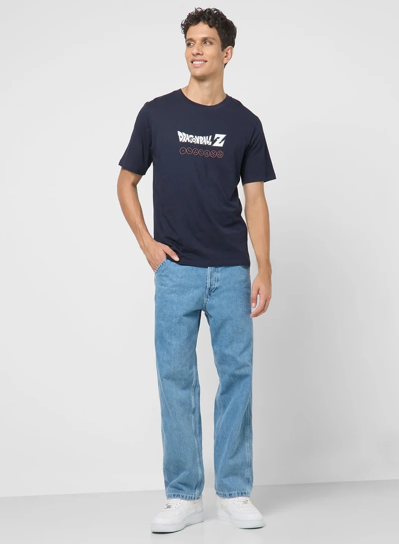 JACK & JONES  Graphic Crew Neck Regular Fit T-Shirt for Men | Best Price UAE