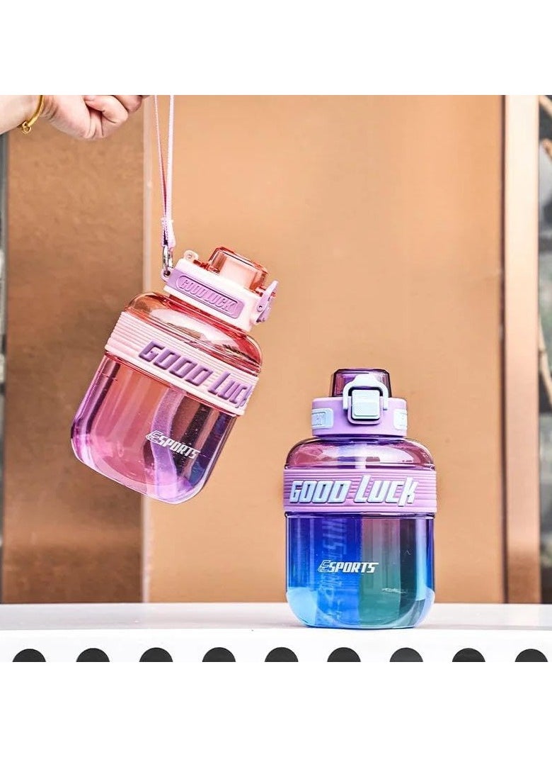 كيوشوب زجاجات مياه رياضية سعة 1000مل مع ماصة قابلة للازالة من كيوشوب®️ خالية من BPA ومانعة للتسرب زجاجة ماء كبيرة تحفيزية مع مؤشر زمني للياقة البدنية وصالة الالعاب الرياضية والتخييم.  - Image 4