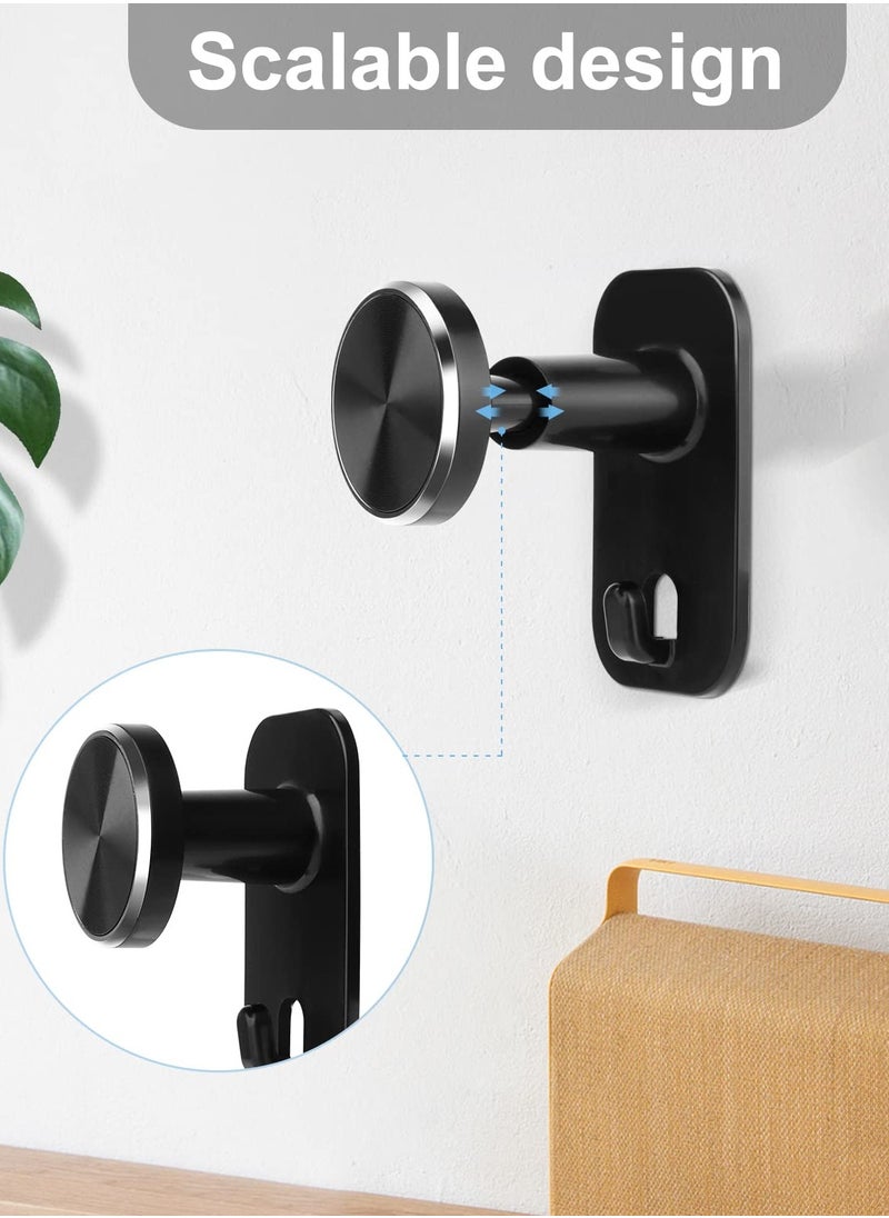 KASTWAVE - 2 PCS Retractable Headphone Stand,Sticky Headset Hanger - Adhesive Headphone Holder Hook Mount,for All Headsets,Earphone Clamp for AirPods Max/Beats/Sony/Sennheiser Music Headphones - Image 1
