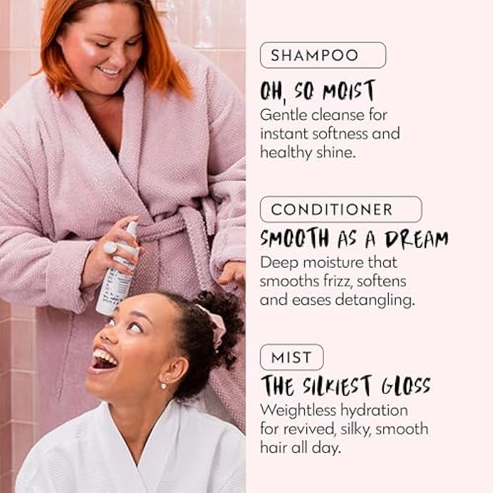 FOUR REASONS - Travel Size Hair Care Set Trio - Travel Shampoo and Conditioner + Moisture Mist, Hydration, Shine, Softness and Detangling - Vegan & Cruelty Free (3 Products Pack) - Image 3
