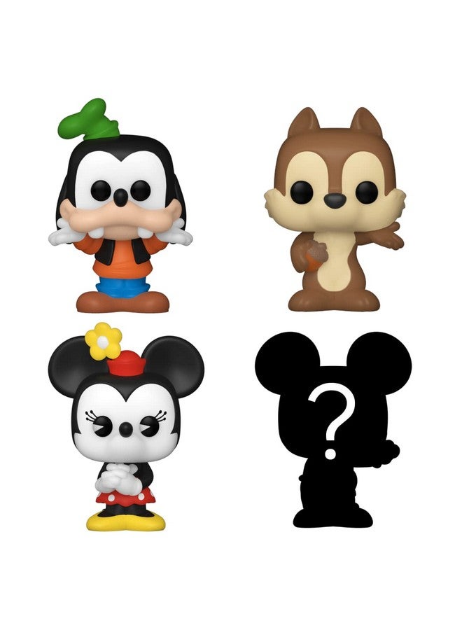 Funko Bitty POP! Disney - Goofy, 4-Pack - Goofy, Chip, Minnie Mouse (Hands Folded) and A Surprise Mystery Mini Figure - 0.9 Inch (2.2 Cm) Collectable - Stackable Display Shelf Included - Gift Idea - Image 2