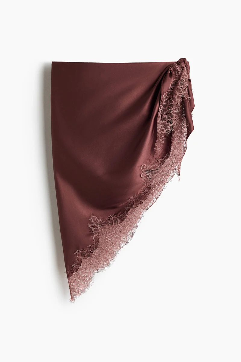 H&M Lace-trimmed triangle scarf