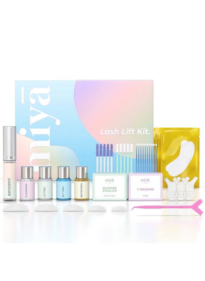 MIYA LASH Lash Lift Kit ; Keratin Eyelash Perm Kit ; Semi Permanent Lvl Curling & Lifting Eyelashes ; Includes All Tools & Accessories ; Professional Result ; Home & Salon Use ; Vegan Eyelash Lift Kit  - Image 1