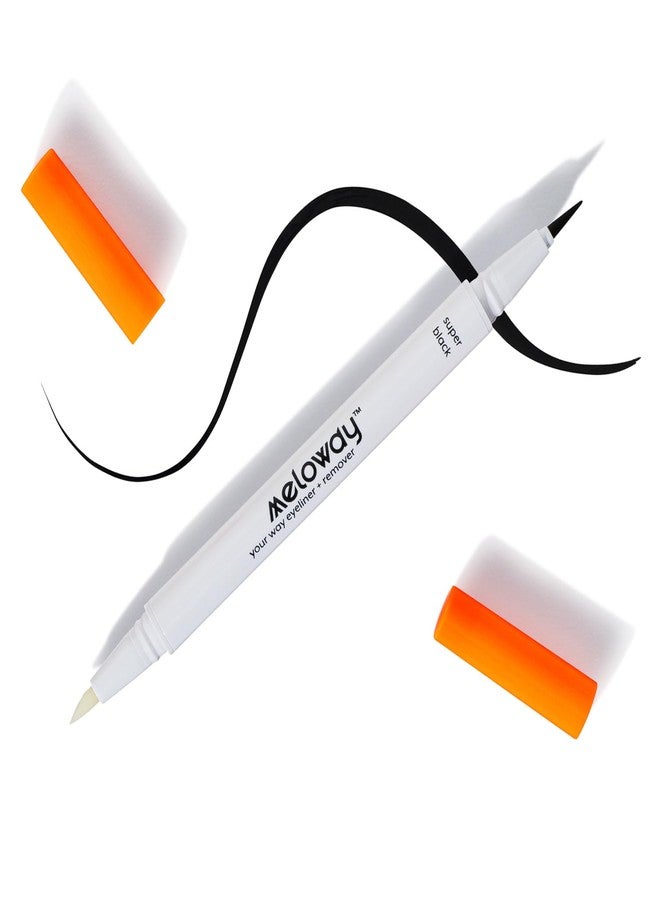 MELOWAY your way eyeliner + remover, 2-in-1 Liquid Eyeliner + Makeup Remover pen super black for easiest application. creates mistake-proof perfect lines for cat eyes, dropped flick, smoky, winged - Image 1