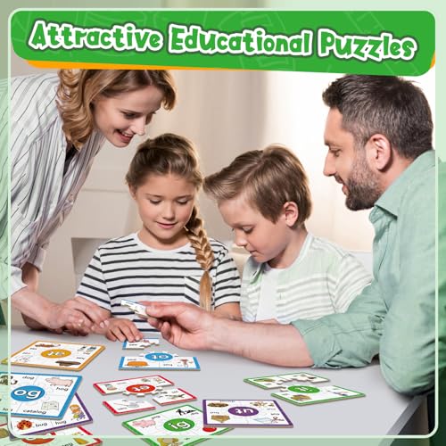 Edulok Phonics Puzzle Games Spelling Games Phonics Flash Cards Sight Word Flash Cards for Toddlers Learning Educational Toys Kids Preschool Learning Activities Homeschool Supplies Learn to Read - Image 5