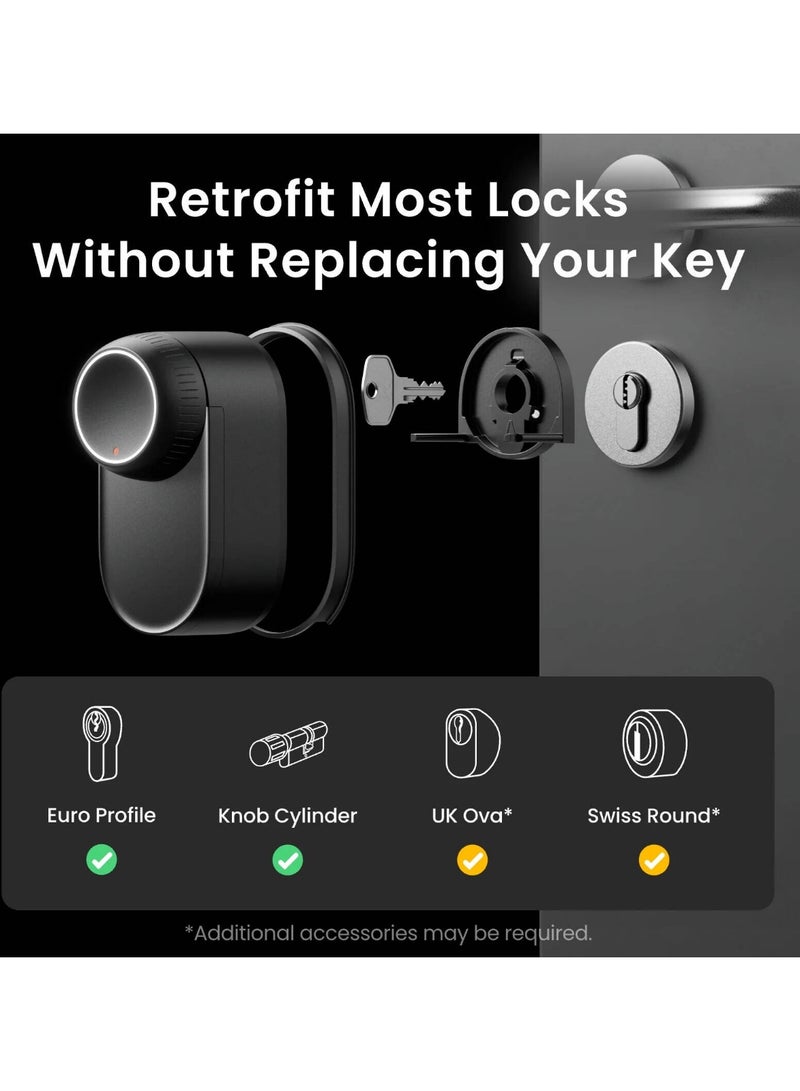SwitchBot Lock Ultra Smart Door Lock, Fingerprint, NFC, Passcode, Bluetooth & Wi-Fi Hub, Keyless Entry for Home & Office, Easy Installation, Works with Alexa, Google & Apple Home - Image 4