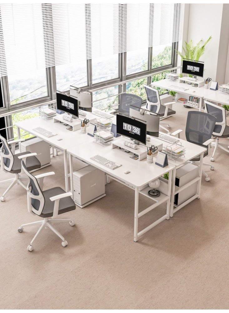 Zanotta Office Table Study Desk Office Desk Spacious Gaming Desk Gaming Table Computer Table Ideal for Students and Gamers White 110*50*73CM - Image 3