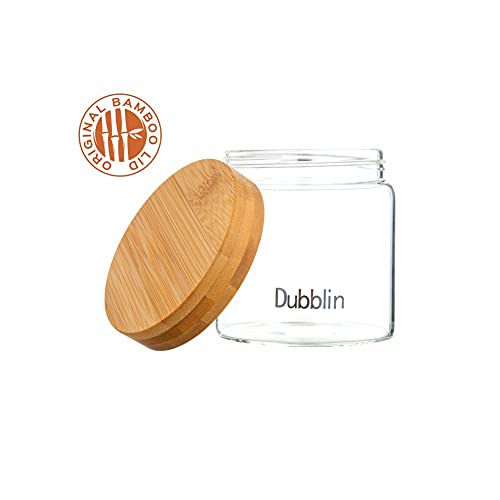 DUBBLIN Borosilicate Glass Jar with airtight wooden Lid, kitchen storage jar container microwave safe - 600ml, 1 Pc, Transparent - Image 5