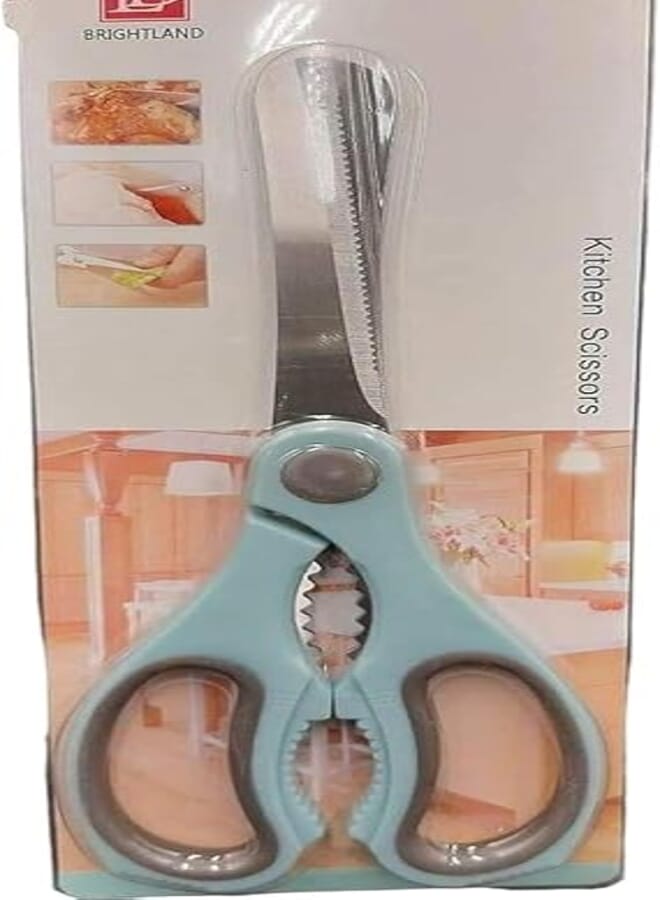 Spaceshoop Multi-Function Kitchen Scissors Cutter, Knife, Slicer, Premium Stainless Steel for Vegetable, Fish Scales, Walnut, Shrimp, Crab, Meat, Cheese Cutter Etc. (Blue)