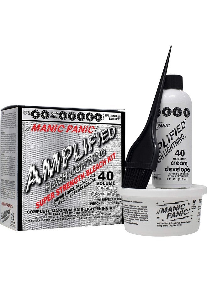 Manic Panic MANIC PANIC Flash Lightning Hair Bleach Kit - 40 Volume Developer + Bleach Powder Hair Lightener For Dark Hair + Lifting up to Seven Levels - Vegan And Cruelty Free  - Image 1