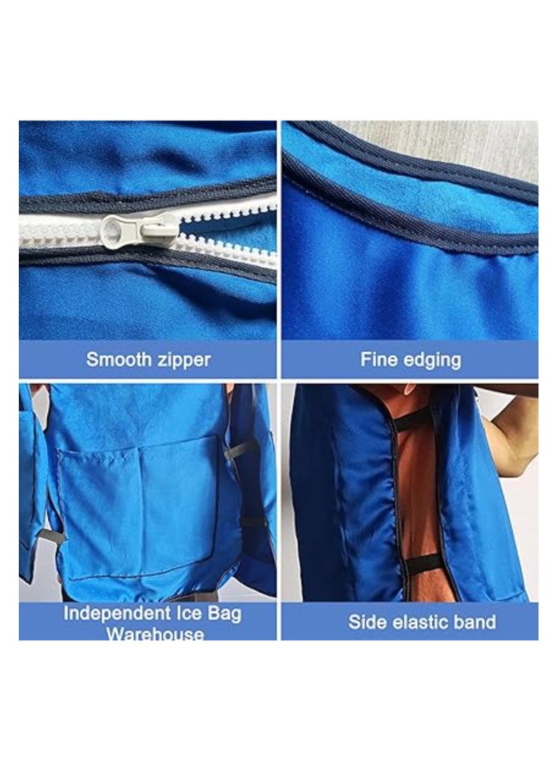 SYOSI Cooling Vests, with 4 Pcs Ice Pack, Cooling Safety Vest, Breathable Cool Clothes, Cooling Vest High Temperature Moisture Wicking, Ice Vest for Outdoor Working Fishing Cycling Running - Image 5