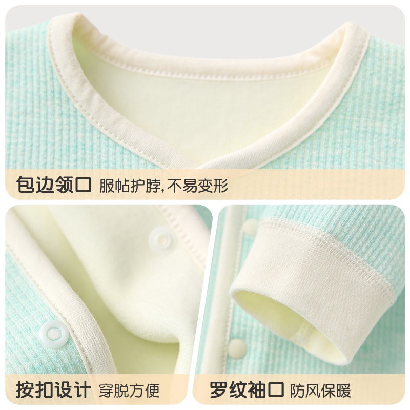 Baby Coat Born Warm Clothes One-Year-Old Children'S Cardigan Boys' And Girls' Fleece-Lined Top Baby Winter Clothes - Image 5