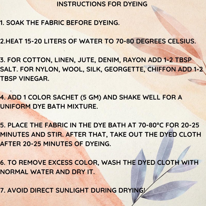 JaipurArt Pakka Rang Fabric Dye for Clothes PermanentDye for Faded Jeans Jeans Black Colour of Dyfix Color Fabric Dye Colour for Clothes 30 - Image 3