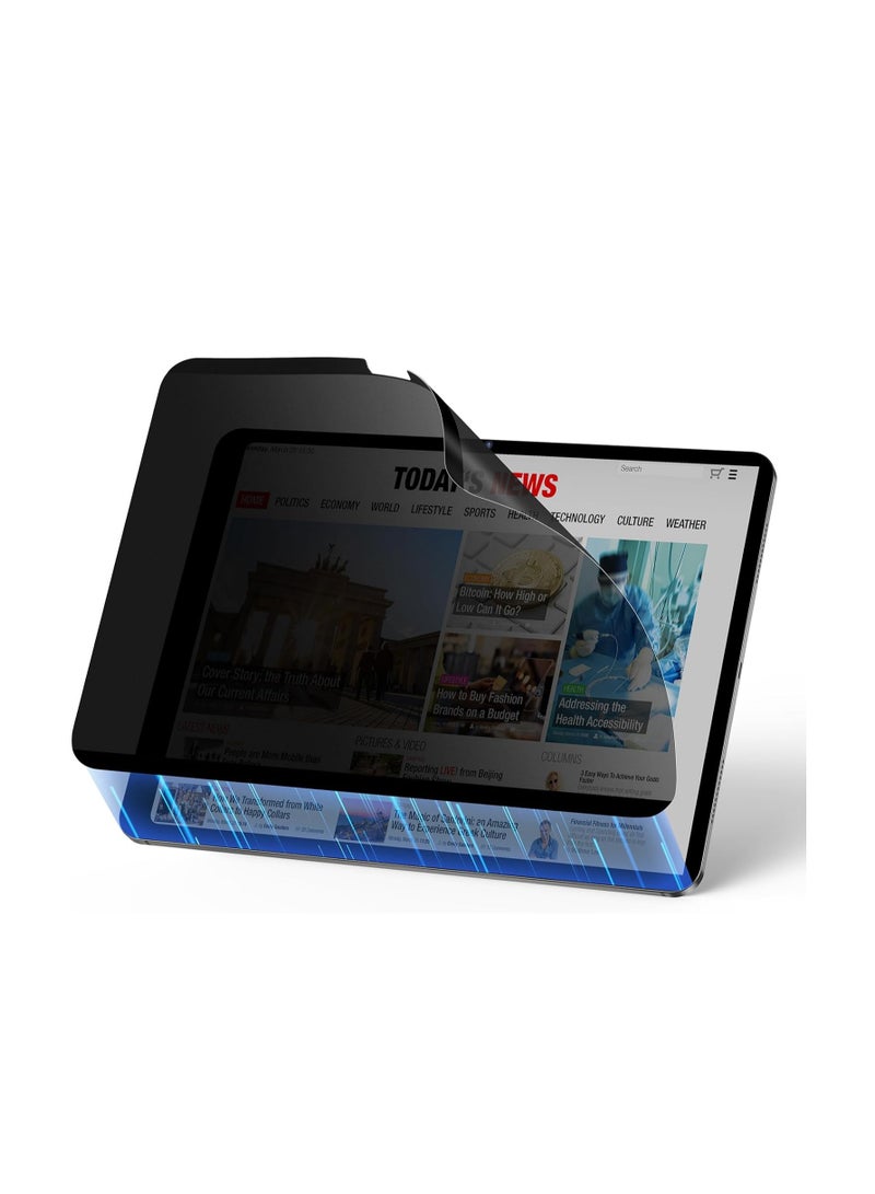 iPad Pro 13 Privacy Screen Protector M4 Chip 2024, Anti Spy Anti Blue Light Glare Privacy Filter, PET Ipad Privacy Screen Protector for Ipad Pro 13 inch, 【Landscape Privacy】 - Image 4