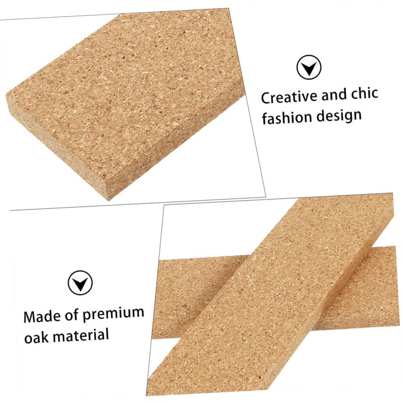 4Pcs Natural Cork Strip Wall Sticker Memo Board With Adhesive For Office Home Decor - Image 4
