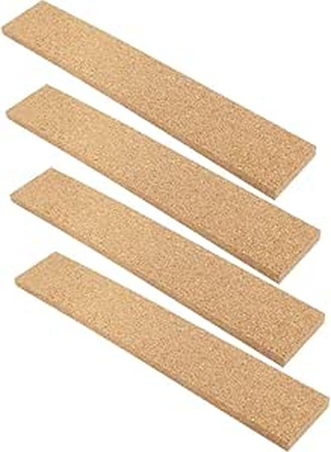 4Pcs Natural Cork Strip Wall Sticker Memo Board With Adhesive For Office Home Decor - Image 1