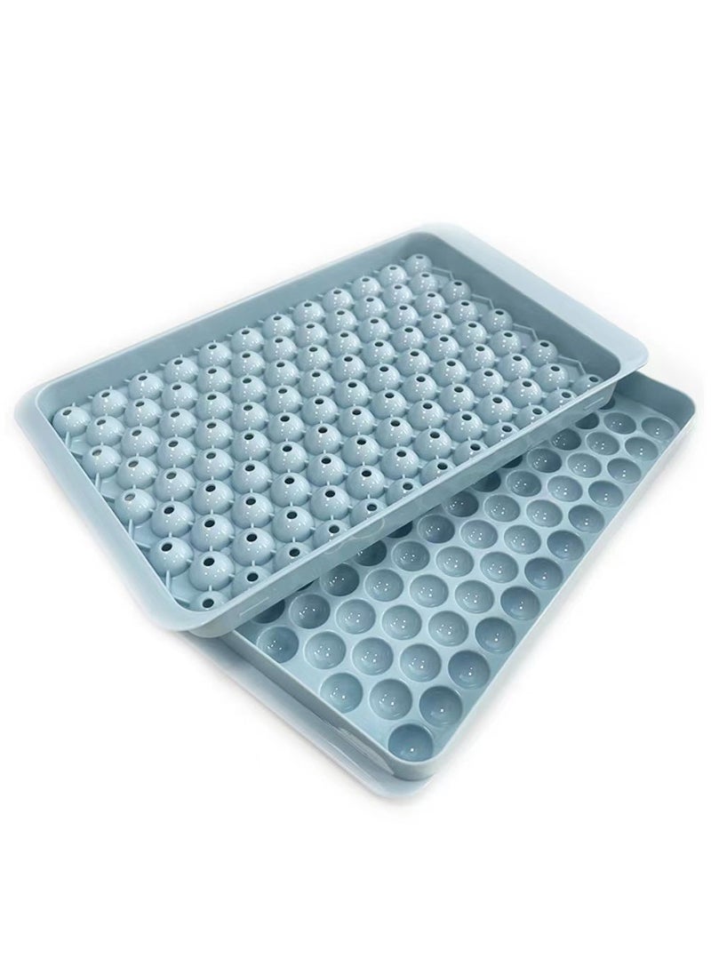Generic - Mini Ice Cube Tray, 4 Pack Small Ice Cube Tray with Lid and Bin, 104x4 Pcs Tiny Round Ice Trays for Freezer, Crushed Ice Trays Easy Release for Chilling Drinks, Coffee, Juice - Image 1
