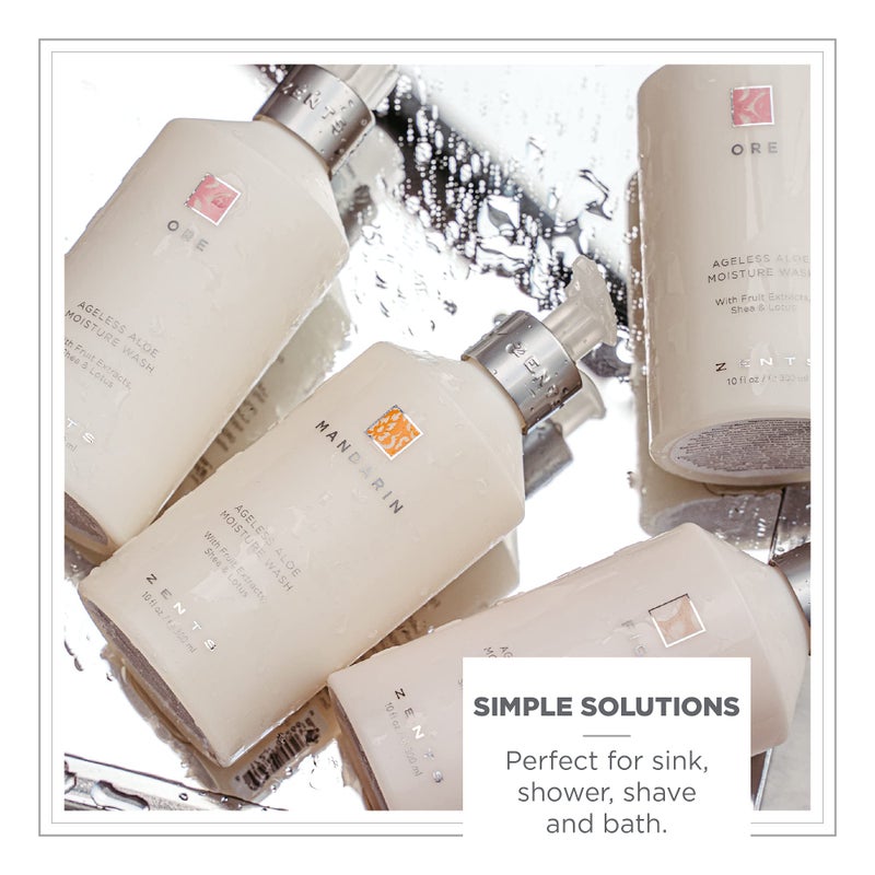 Zents Hand & Body Wash (Mandarin Fragrance) | Hydrating Anti-Aging Cleanser with Organic Shea Butter & Aloe for Dry Skin | Gentle & Nourishing | 10 fl oz - Image 4