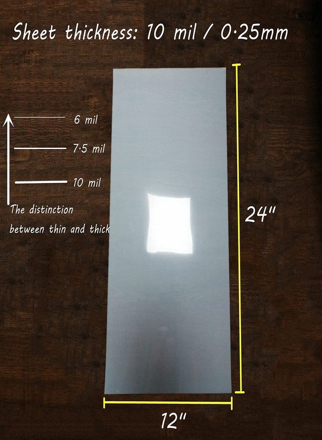 BANLTRE 12 x 24 Flat Packaging Mylar Sheet Milky Translucent PET Blank Stencil Making Sheet for Cutting, Cut Tool Template Material -Thick .01"/10 mil, 8 Sheets (Flat Packaging) - Image 4