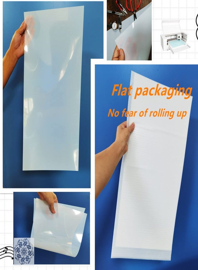 BANLTRE 12 x 24 Flat Packaging Mylar Sheet Milky Translucent PET Blank Stencil Making Sheet for Cutting, Cut Tool Template Material -Thick .01"/10 mil, 8 Sheets (Flat Packaging) - Image 2