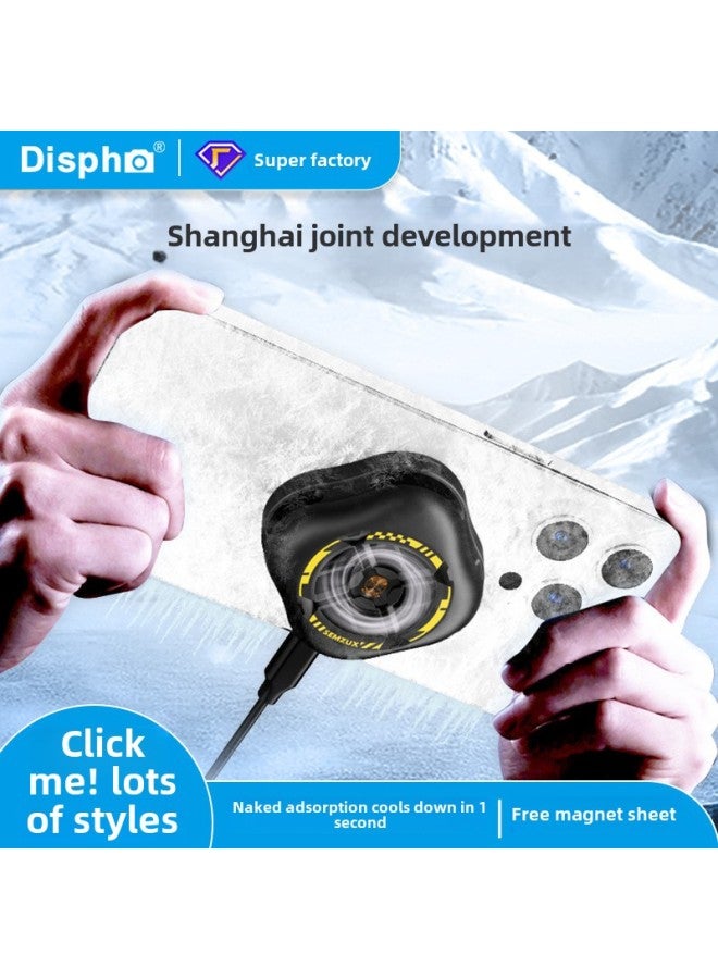 Mobile Phone Radiator Magnetic Semiconductor Refrigeration Wireless Mute Live Game Cooling Artifact For Apple Android-Product Color:Ice Black (white Box) - Image 3