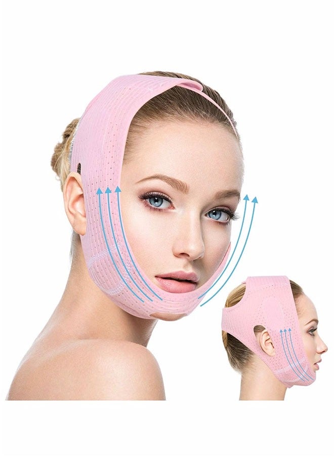 SYOSI Double Chin Reducer, Face Slimming Strap, V Line Lifting Mask Chin Strap for Women and Men, Anti-Wrinkle Face Mask for Double Chin and Face Skin - Image 2