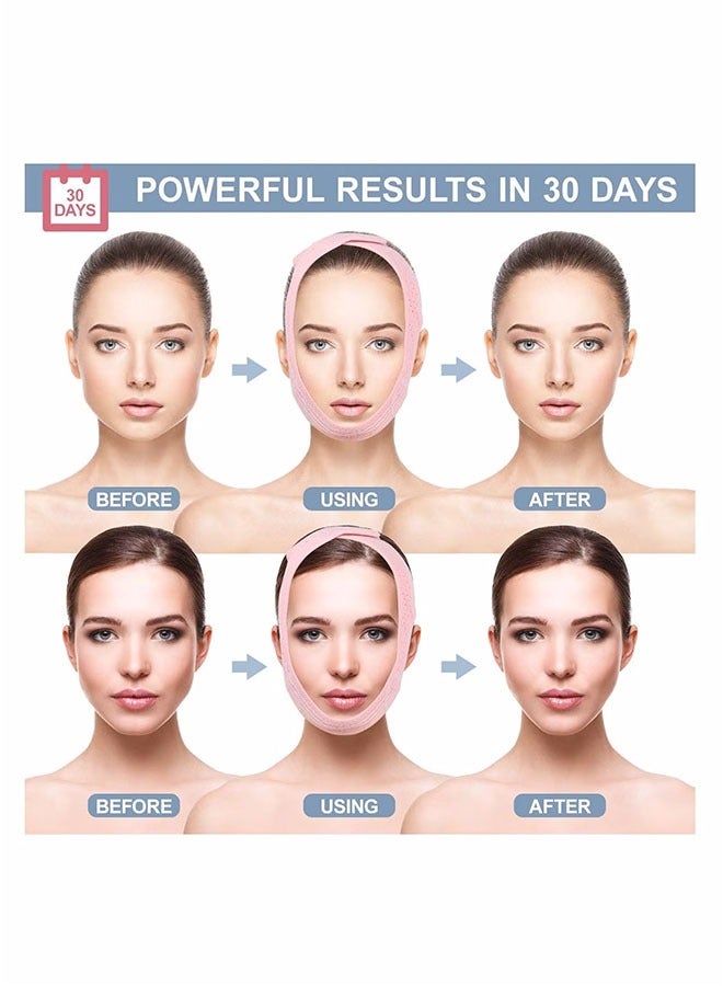 SYOSI Double Chin Reducer, Face Slimming Strap, V Line Lifting Mask Chin Strap for Women and Men, Anti-Wrinkle Face Mask for Double Chin and Face Skin - Image 4