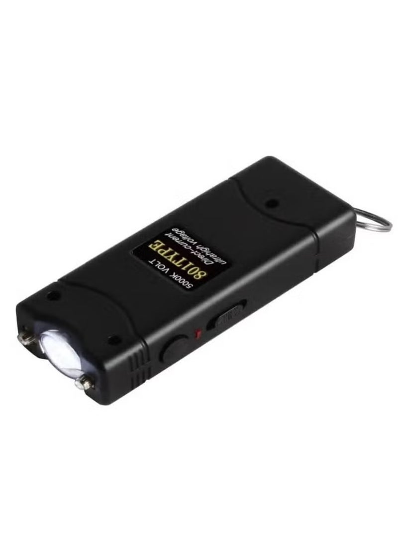 Multi-Function Rechargeable Flashlight Keychain – Black  - Image 1
