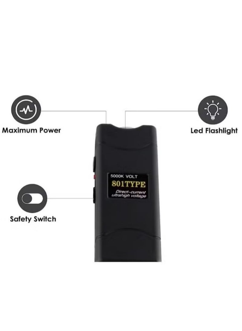 Multi-Function Rechargeable Flashlight Keychain – Black  - Image 3