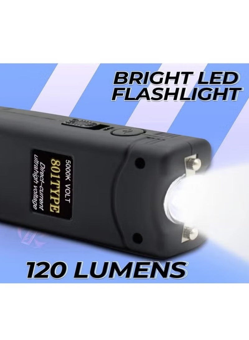 Multi-Function Rechargeable Flashlight Keychain – Black  - Image 2