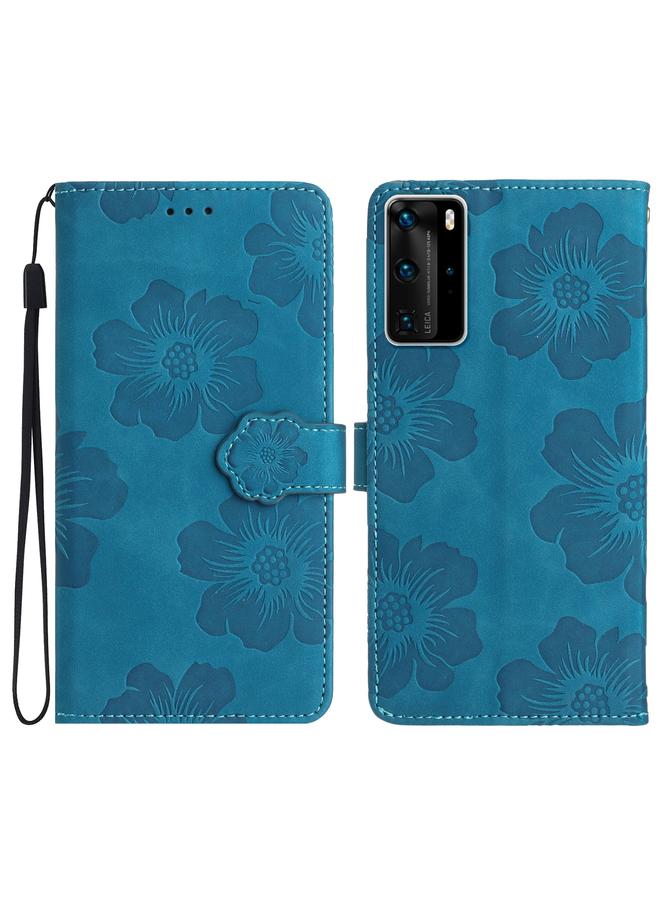Zaboon Case For Huawei P40 Pro Flower Embossing Pattern Leather Phone Case - Image 1