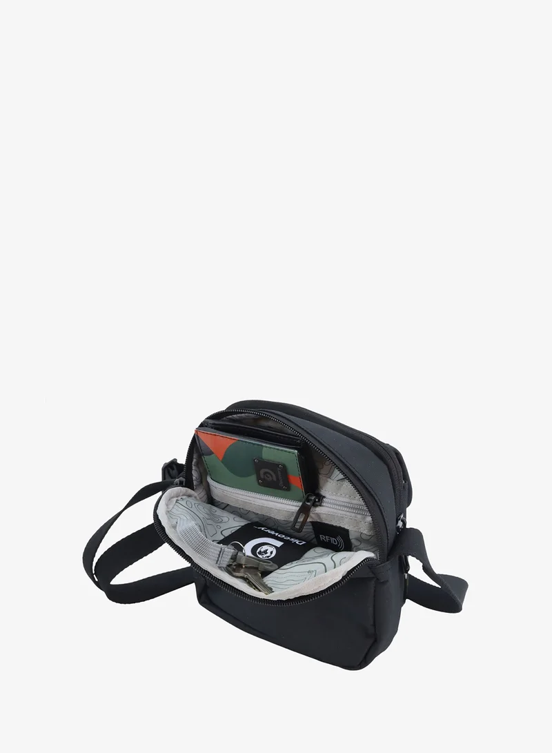 Discovery Downtown Downtown Crossbody Bag Unisex – Eco Recycled Across Body Bag with RFID Protection, Dual Compartments & Adjustable Strap | Travel & Daily Use  | Best Price UAE