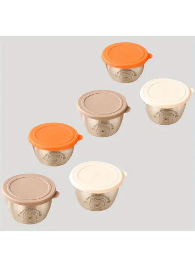 6Pcs Stainless Steel Dipping Bowls With Lids Rust Resistant Reusable For Sauces - Image 5