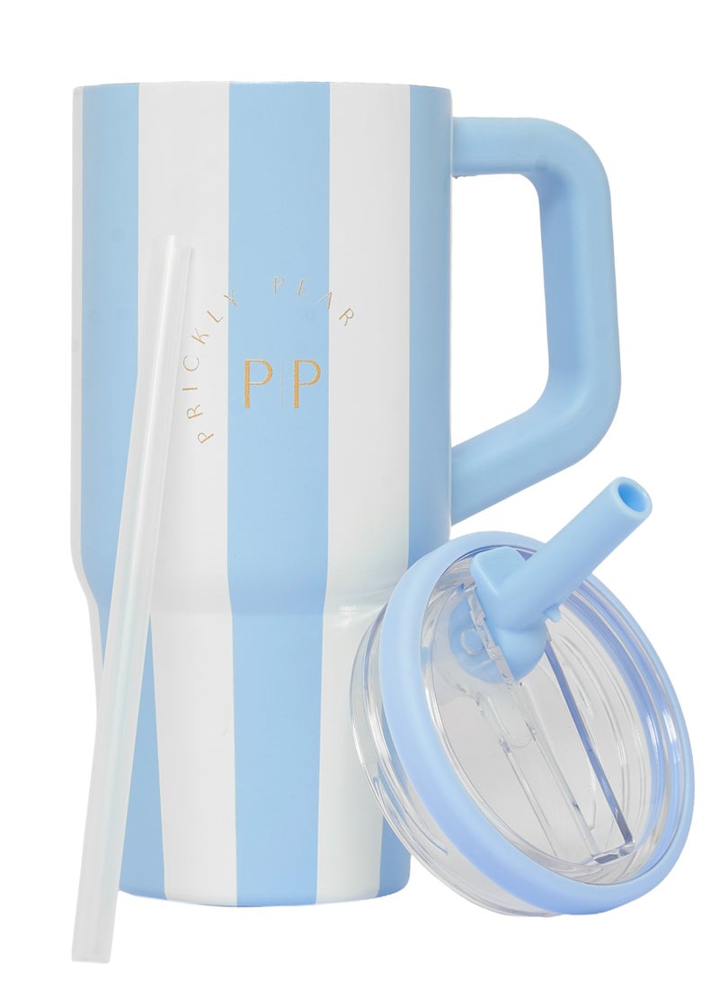 Prickly Pear Stainless Steel 20 Oz Hydrator 2.0 Water Bottle Ocean Stripe - Image 1