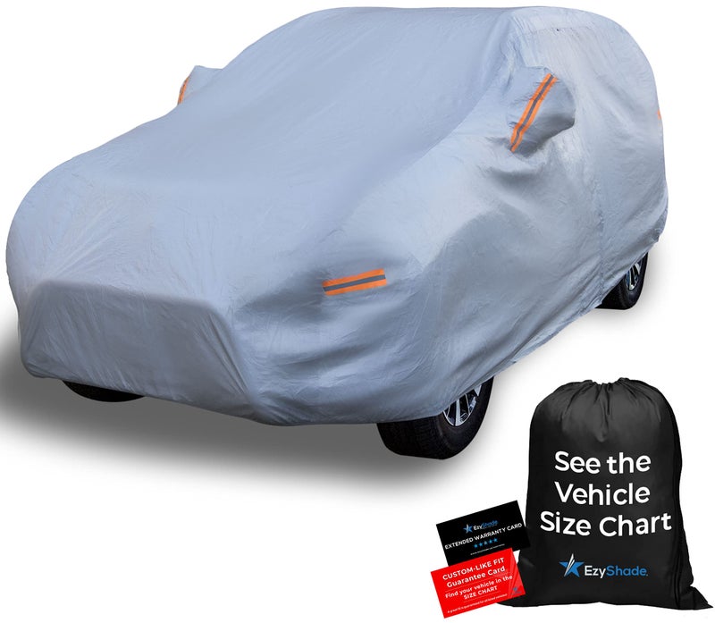 EzyShade 10-Layer SUV Car Cover Waterproof All Weather. See Vehicle Size-Chart for Accurate Fit. Outdoor Full Exterior Covers for Automobiles Heavy Duty Tarp Jeep Rav4 CRV. Size S4 (See SizeChart) - Image 1