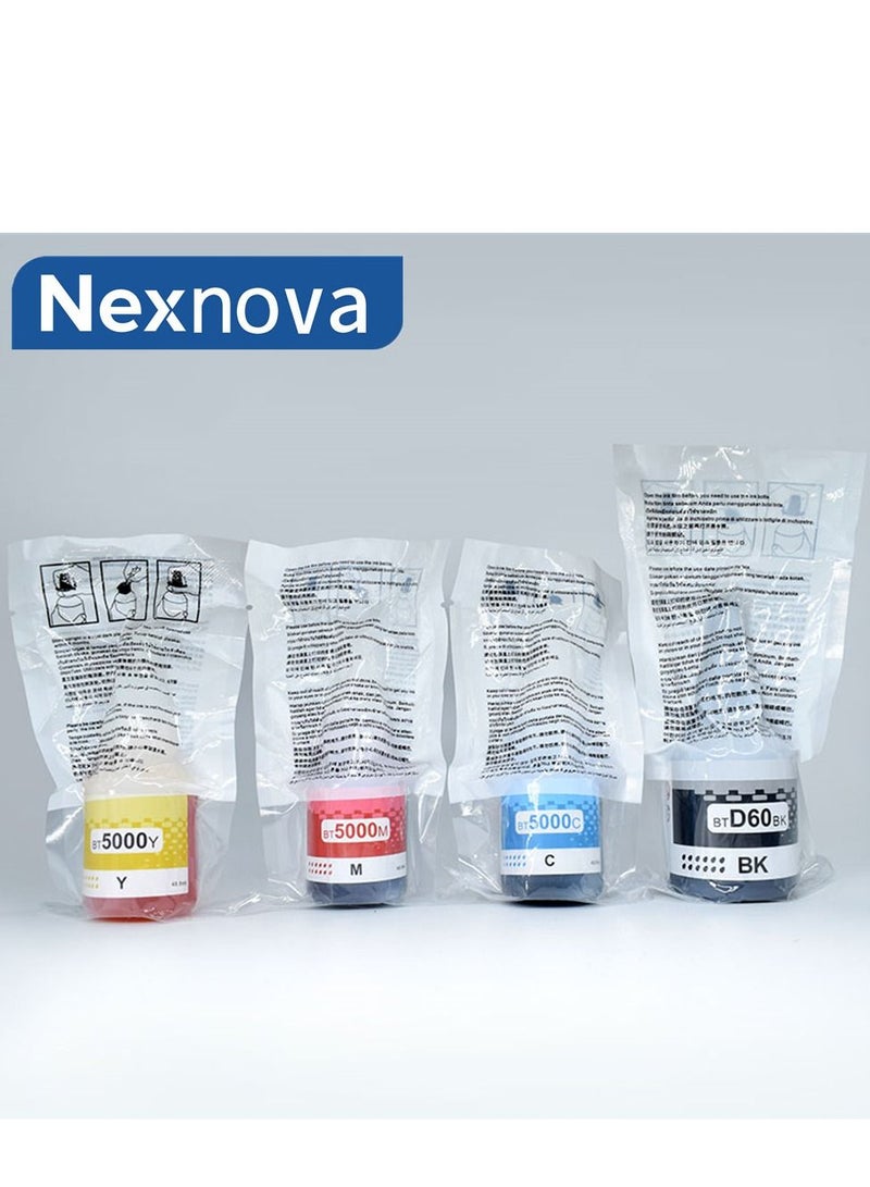 NexNova Ink BTD60 BT5000 for Brother Pack of 4 Black Cyan Magenta Yellow for DCP - T300 T510W T710W MFC - T810W T910DW HL - T4000DW DCP - T310W T510W T710W MFC - T810W T910DW T4500DW DCP-T300 - Image 2