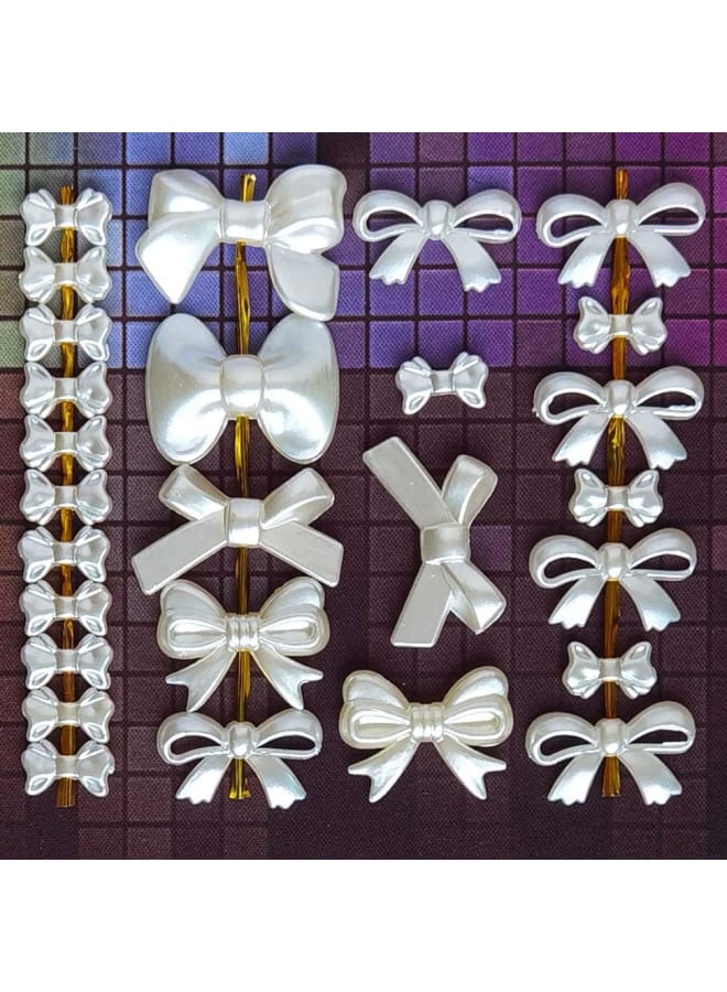 Acrylic Bow Beads DIY Beading Hairband Bracelets Necklace Clothes Dress Craft Jewelry Making Charm Embelishment (Beige, 34x22mm)  - Image 5
