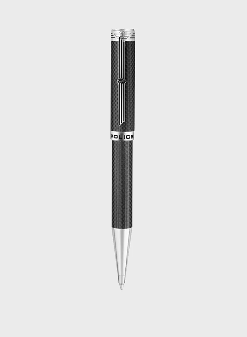 POLICE Black Textured Ballpoint Pen Stylish