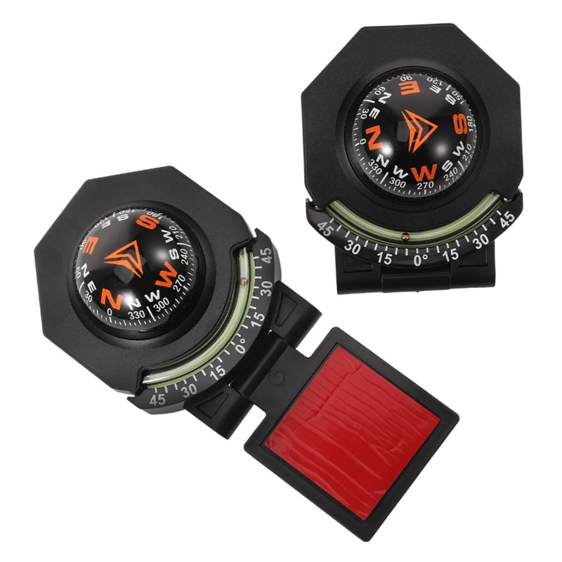 2 Pcs Car Dashboard Compass with Inclinometer and Guide Ball for Truck Boat Marine Navigation - Image 2