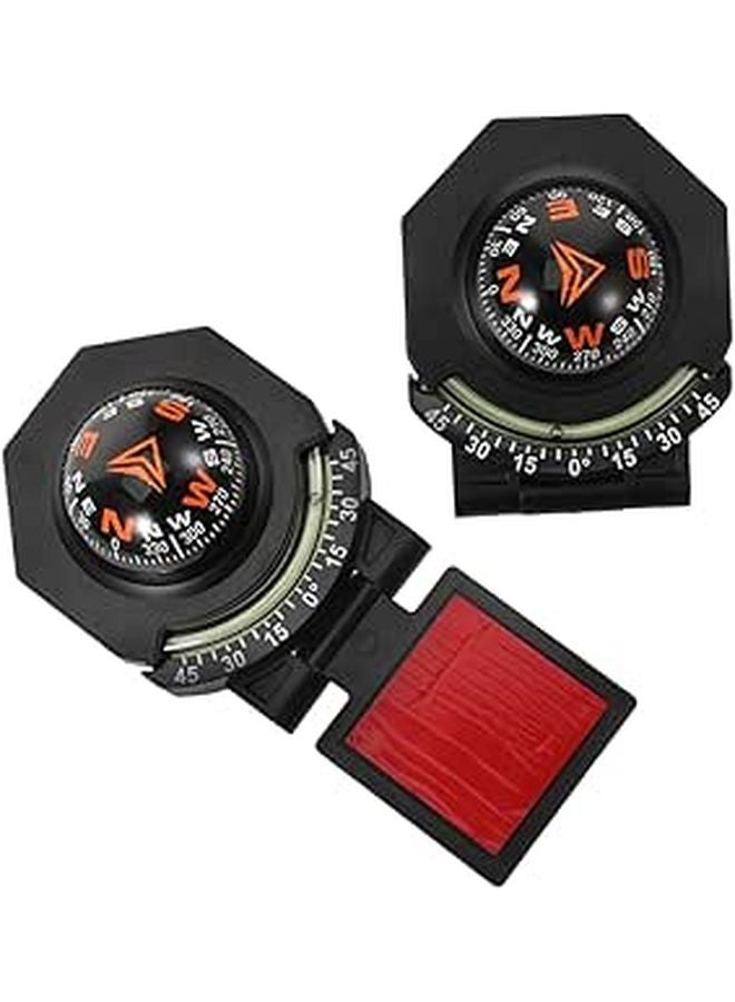 2 Pcs Car Dashboard Compass with Inclinometer and Guide Ball for Truck Boat Marine Navigation - Image 1