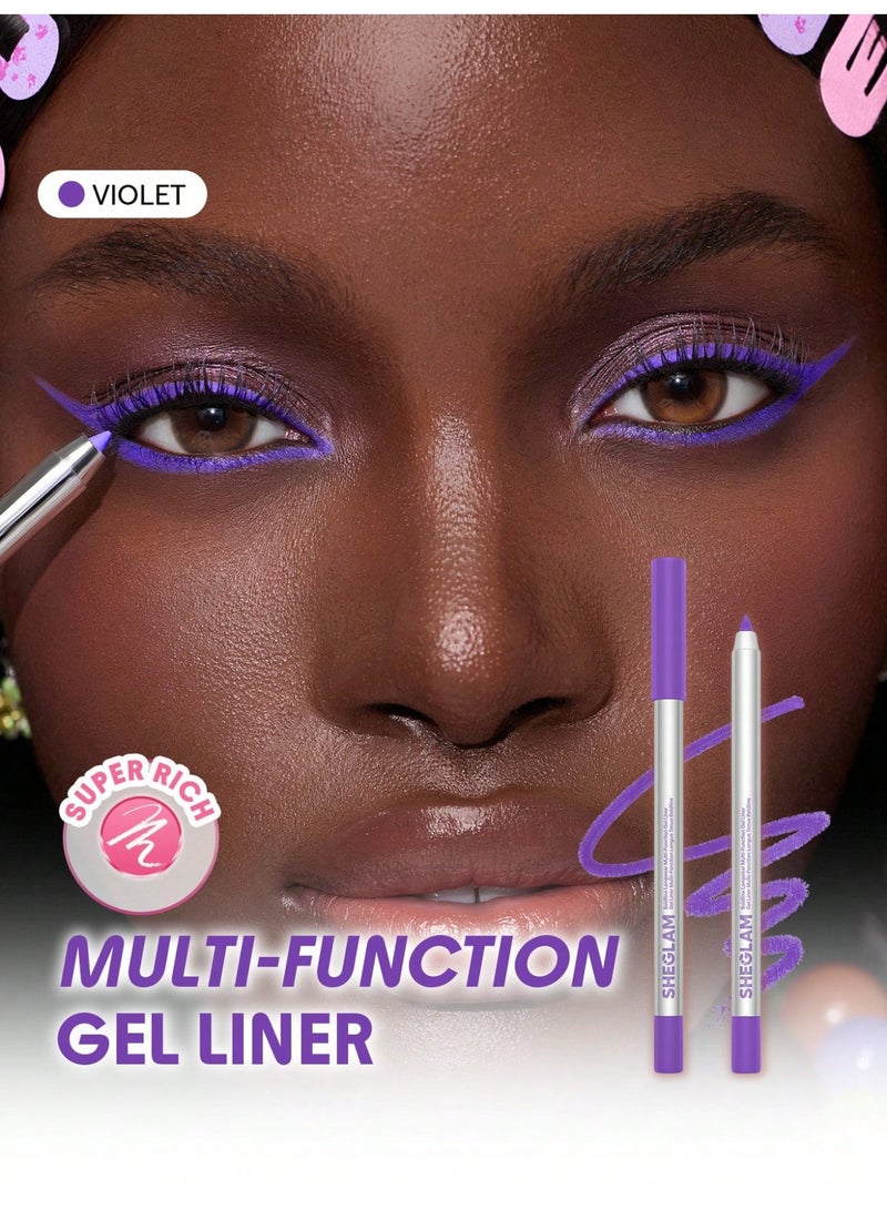 شيجلام Boldline Longwear Multi-Function Gel Liner- Violet Kohl Kajal Violet - Image 2