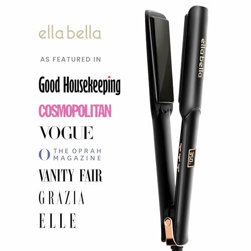 ELLA BELLA® Ceramic Flat Iron Hair Straightener • Professional Straightening Iron • Digital Display to Accurately Control Temperature • As Featured in Good Housekeeping - Image 3