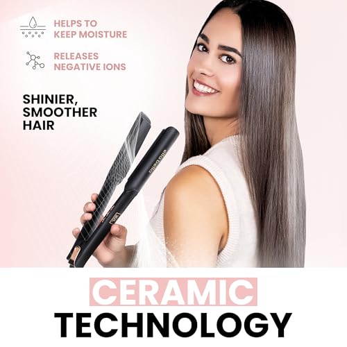 ELLA BELLA® Ceramic Flat Iron Hair Straightener • Professional Straightening Iron • Digital Display to Accurately Control Temperature • As Featured in Good Housekeeping - Image 4