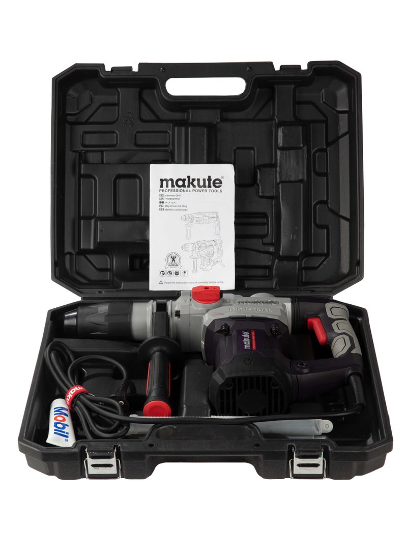 makute HD118 Hammer Drill, 1500W, Adjustable Speed up to 630 RPM, 38mm Head - Versatile Tool for Plumbing, Carpentry, and Electrical Work - Image 4