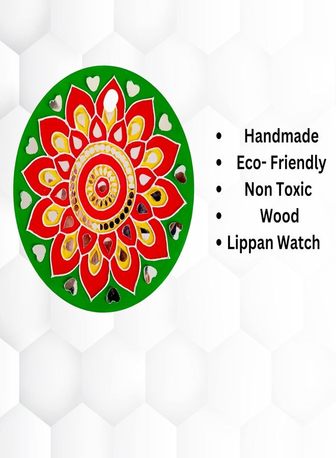 Decordial lippan Art Materials DIY kit with 3 premarked Mandala MDF Board Decorative Mirrors Colours Art kit for Kids Adults Wall Decoration for Home Decor - Image 4