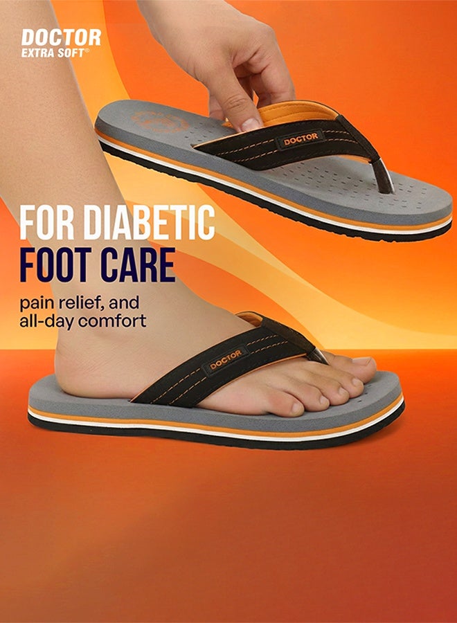 DOCTOR EXTRA SOFT Comfort Flip Flops for Men | Soft Cushion Lightweight Outdoor Daily Wear Sport Comfortable Casual Anti Slip Slippers |Doctor Extra Soft D-28 - Image 3