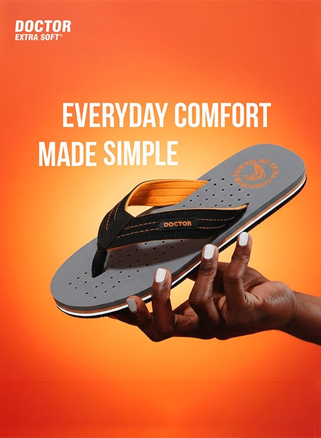 DOCTOR EXTRA SOFT Comfort Flip Flops for Men | Soft Cushion Lightweight Outdoor Daily Wear Sport Comfortable Casual Anti Slip Slippers |Doctor Extra Soft D-28 - Image 4